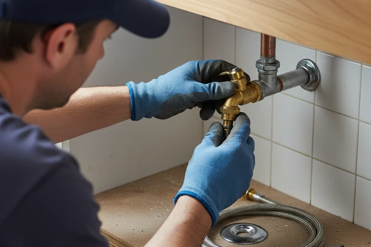Shutoff valve and fitting work during Faucet and Fixture Repair in Lomira